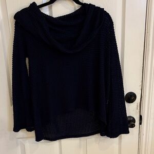 Elegant Black Knit Women's Sweater